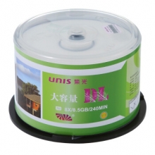 紫光（UNIS）DVD+R DL 刻录盘 8.5G 光盘 8速 单面双层 50片/桶