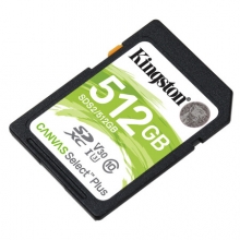 金士顿（Kingston） 512GB 读速100MB/s U1 V10 内存卡 SD 存储卡高速升级版 写速85MB/s