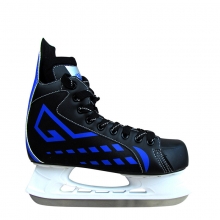 黑龙 XQ1017 普级冰球刀鞋 PVC塑料壳 不锈钢刀身 42码 蓝色