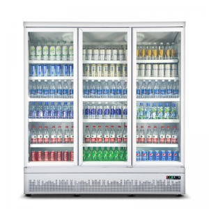 乐创(lecon)展示柜冷藏 饮料柜 下置大容积立式三门嵌入式便利店果蔬水果保鲜柜 LC-J-ZSC03