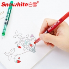白雪（snowhite） PVN-159  彩色直液式签字笔 0.38mm  12支/盒（红色）