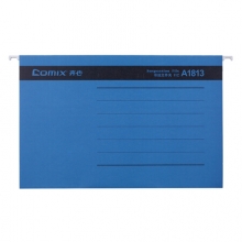 齐心（COMIX） A1813 吊挂文件夹 带挂钩 A4  25个/盒（蓝色）