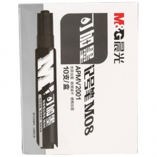 晨光（M&G） APMV2001 M08 黑色经济型可加墨记号笔粗头 10支/盒 （计价单位：支）
