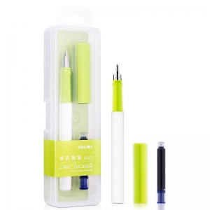 得力A903学生矫姿钢笔(可擦纯蓝/笔壳绿)(1支/盒)