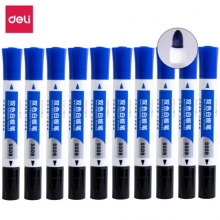 得力 S509 双头白板笔(黑蓝) 10支/盒 （计价单位：支）
