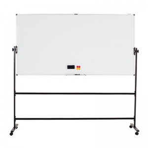 晨光（M&G）标准H型支架式白板带架可移动可翻转白板双面磁性办公会议写字板 单个带包装 90*180厘米ADBN6407