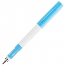 得力A906学生矫姿钢笔(可擦纯蓝/笔壳浅蓝)(1支/盒)