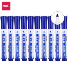 得力 S519 可加墨大容量白板笔(蓝) 10支/盒 （计价单位：支）