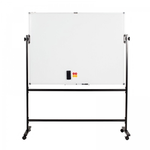 晨光（M&G）标准H型支架式白板带架可移动可翻转白板双面磁性办公会议写字板 单个带包装 90*120厘米ADBN6405