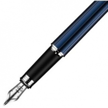 得力（deli）S676F 米修斯系列金属质感钢笔 F尖/明尖 蓝色