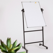晨光（M&G）标准H型支架式白板带架可移动可翻转白板双面磁性办公会议写字板 单个带包装 90*60厘米ADBN6404