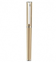 得力（deli）S676F 米修斯系列金属质感钢笔 F尖/明尖 香槟金色