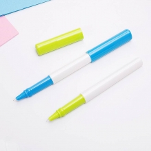 得力A904学生矫姿钢笔(可擦纯蓝/笔壳绿)(1支/盒)
