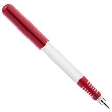 得力A908学生矫姿钢笔(可擦纯蓝/笔壳深红)(1支/盒)