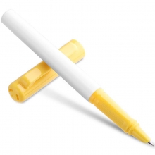 得力A902学生矫姿钢笔(可擦纯蓝/笔壳黄)(1支/盒)