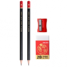 得力58129-2B考试铅笔套装(混)(2支/卡) 24/盒/432/箱 （计价单位：卡）