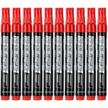 得力 S561 记号笔(红) 10支/盒 （计价单位：支）