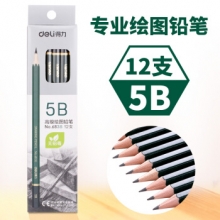 得力 6838-5B 高级绘图铅笔(绿色)(12支/盒) 24/盒/192/箱