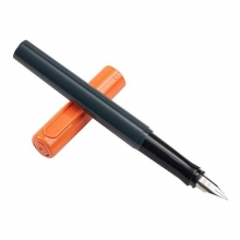 得力A918矫姿钢笔(黑/笔壳橙) 12/盒