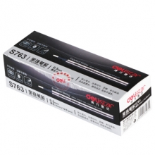 得力 S763 中性笔芯0.5mm子弹头(黑色)(卡) 12/盒/144/包864/箱 （计价单位：支）