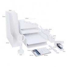 纽赛 NS003 桌面文具整理套装(白色)