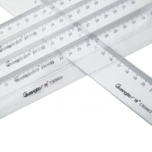 广博（GuangBo） 直尺塑料透明尺子办公学习绘图测量工具仪尺 20cm(CB5665)