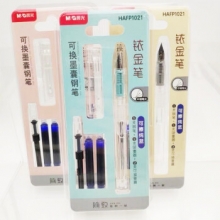 晨光 HAFP1021 可换墨囊钢笔简致卡装 晶蓝墨囊 笔杆颜色随机