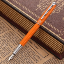 毕加索（pimio）钢笔礼盒装K916男女学生用练字签字笔墨水套装办公商务礼品0.5mm橙黄色