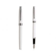 毕加索（pimio）钢笔带小墨水礼盒套装男女成人办公0.5mm学生书法练字墨水笔T717瓷白色