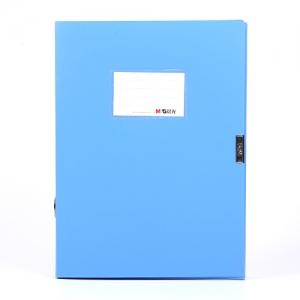 晨光档案盒塑料耐用牢固粘扣 A4文件盒资料盒 蓝色 3寸档案盒经济型ADM94814
