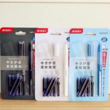晨光 HAFP0987 可换墨囊钢笔组合卡装 蓝色墨囊 笔杆混色