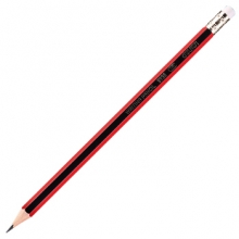 得力S935-HB高级书写铅笔(红色)(12支/盒) 24/盒/288/箱
