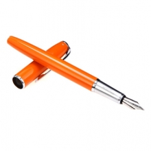 毕加索（pimio）钢笔礼盒装K916男女学生用练字签字笔墨水套装办公商务礼品0.5mm橙黄色