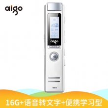 爱国者（aigo）录音笔 R6611 16G 高清远距降噪 MP3播放器 学习/会议采访留证 白色