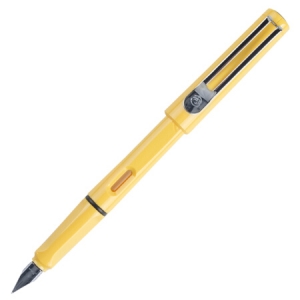 毕加索（pimio）钢笔签字笔男女士学生成人练字用正姿笔握商务办公0.5mm 619黄色