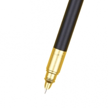 毕加索（pimio）钢笔签字笔特细0.38mm男女学生用成人书写用礼盒装礼品笔星球系列977星黄