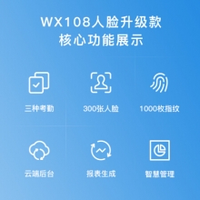 中控智慧企业微信云考勤机WX108 支持人脸指纹识别/手机打卡/无接触考勤