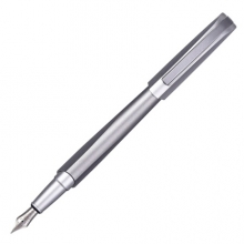 毕加索（pimio）钢笔签字笔男士商务办公礼品成人学生用0.5mm墨水笔黎曼之美系列960狼青灰