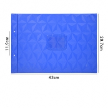 成文厚 202-40-1 A3塑料账夹6K装订夹 蓝色（配账绳）账簿装订夹 蓝色