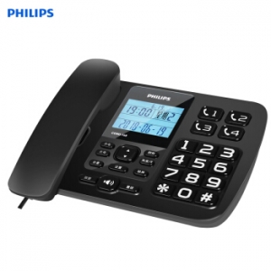 飞利浦 CORD168电话机 家用办公固定电话机 语音报号座机