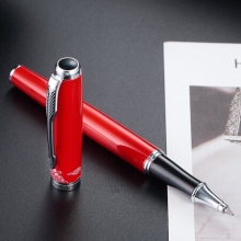 英雄 宝珠笔1512签字笔礼盒套装赠替芯*2如意中性笔 红色