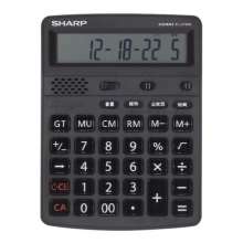 夏普 D7600 12位语音台式计算器 黑色