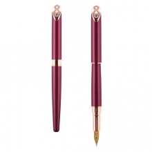 英雄（HERO）女士钢笔时尚8字钻石铱金钢笔文具礼品墨水笔HS205 紫色