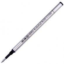 英雄（HERO）黑色宝珠笔签字笔笔芯12支装0.5mm  233A