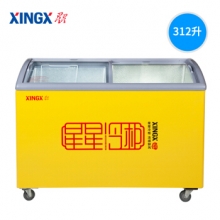 星星（XINGX） SCD-312CY 312L 商用双温圆弧柜 左冷藏右冷冻玻璃门展示冰柜 雪糕饮料柜 SCD-312CY
