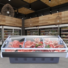 星星（XINGX） SC-2000ZX  2米冷藏鲜肉柜 玻璃门生鲜展示柜 牛羊猪肉保鲜冷藏 商用超市卧式冰柜