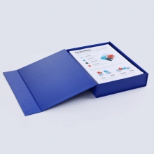 齐心 A1355 档案盒 A4 55mm 蓝色