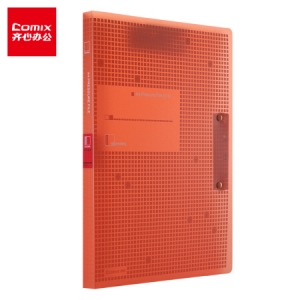 齐心 A3702 马赛 双强力夹试卷夹 A3/A4 焰火橙色