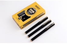 宝克（BAOKE）笔 大容量中性笔  1.0签字笔 0.5mm 黑色 PC2998 12支笔杆颜色随机