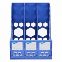 广博  WJK9236-L  三联文件框(塑封装、蓝色）